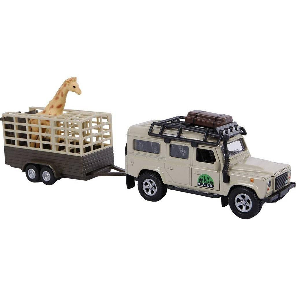 Детский глобус 521723 Traffic Die Cast Landrover Defender (Откидывающийся назад, с изображением жирафа