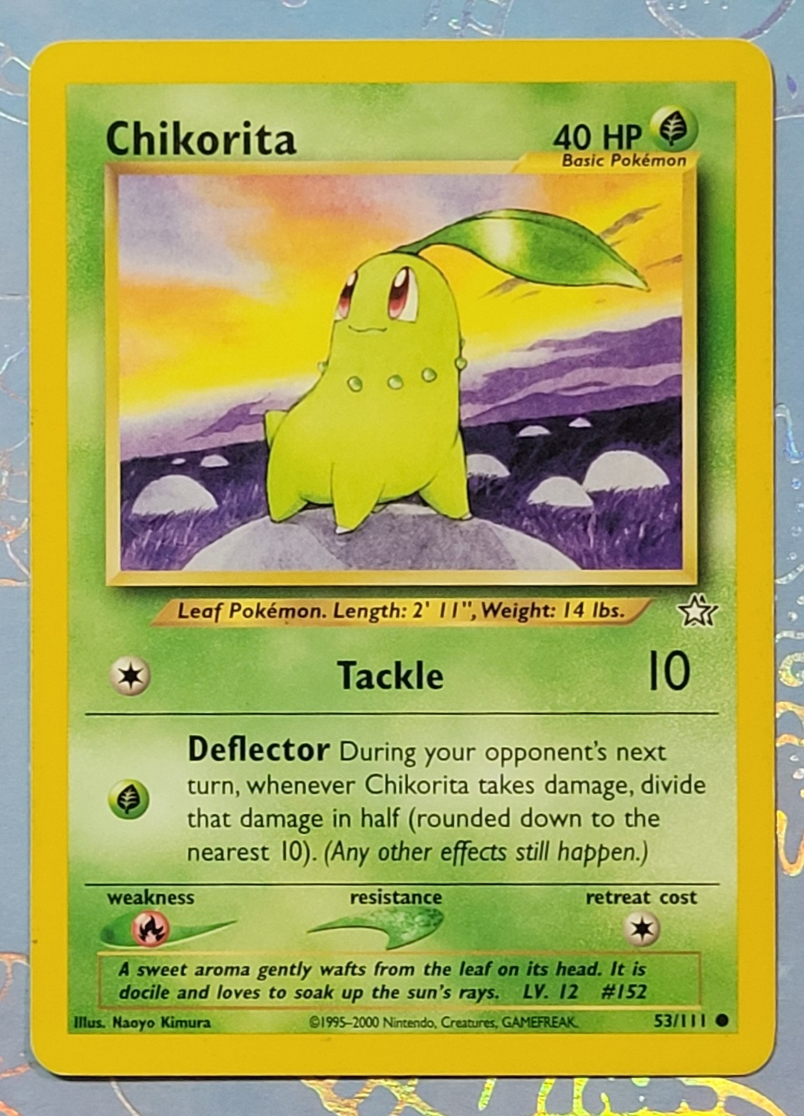 Chikorita 53/111 Neo Genesis Pokemon Card VLP
