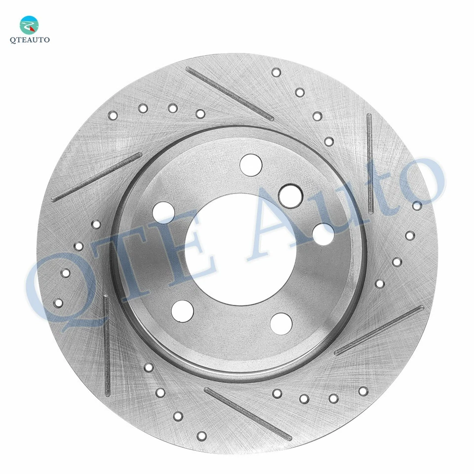 Rotores de disco de freno delanteros ranurados perforados 300 mm para BMW 325I base 2001-2005 Foto 2 de 4
