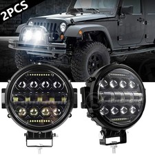 6 Inch Round Led Pods Work Light Bar Driving Fog Headlight Truck Off Road 4wd