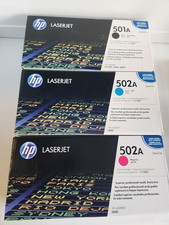 Lot of 3 502A Toner - HP Laserjet 3600 Cyan Magenta BlackOEM