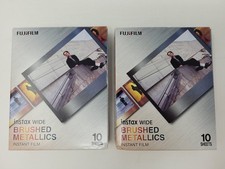 Fujifilm Instax Wide Brushed Metallics Instant Film 10-Pk Lot of 2 NEW, Open Box