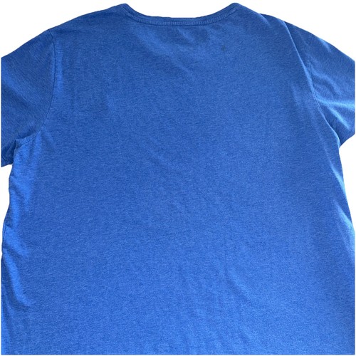 Polo Ralph Lauren Size Men's XL V-Neck Blue Short Sleeve Cotton Tee Orange Pony - Picture 5 of 7