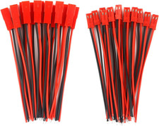 20Pairs 22 AWG 2Pin JST Plug Connector Cable Wire Male Female 100mm for LED St