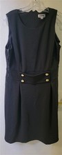 NWOT Calvin Klein 14 Black Crepe Sheath Dress 113361