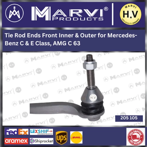 Extremos de barra de amarre delanteros interiores y exteriores para Mercedes-Benz Clase C y E, AMG C 63 Foto 4 de 4