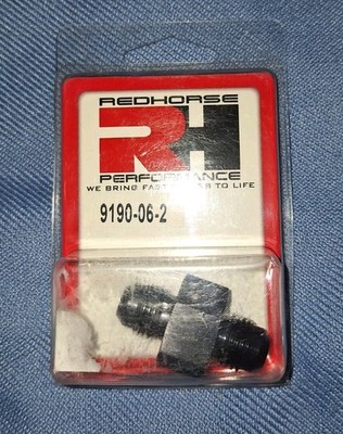 Redhorse Fitting 9190-06-2; AN to AN Union Black -06AN male w/ 1/8 in. NPT port