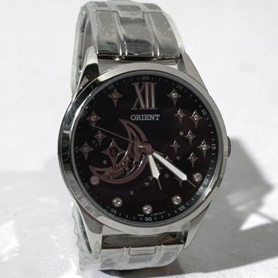 ORIENT Automatic Open Heart Skeleton Star Motif Wristwatch Model Timepiece