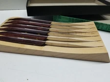 DEXTER RUSSELL Steak Knives Stainless Serrated - ROSEWOOD  - USA Qty 6 Box/block