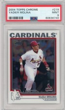 2004 Topps Chrome Baseball Rookie #219 Yadier Molina PSA 9