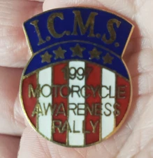 Idaho Coalition for Motorcycle Safety Awareness Button Hole Style Pin 1997