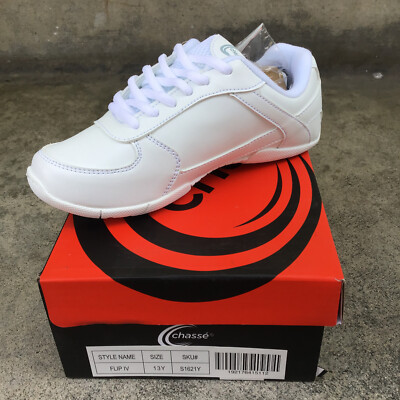 Chasse Cheer Girl White Shoes Size 13Y Lace Up Flip IV Youth | eBay