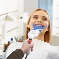 Handheld Teeth Whitening Light Machine Portable 3-Color LED Tooth Bleaching Tool