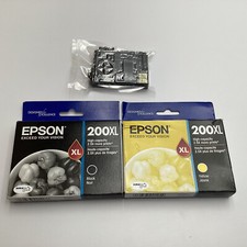 3-Pack Epson 200XL Ink Cartridges 2 Black, 1 Yellow - T200XL120 T200XL420, New