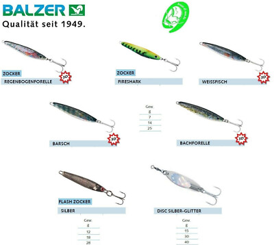 Balzer Blinker Zocker 7-40 Gramm Forelle Rapfen Hecht Barsch Weitwurf  Perch
