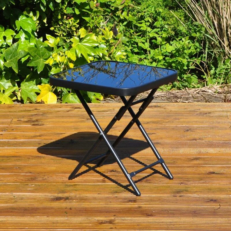 Small metal 2024 folding garden table