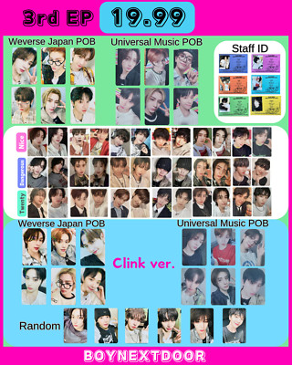 BOYNEXTDOOR 19.99 3rd EP Photo card Nice Dangerous Twenty Weverse