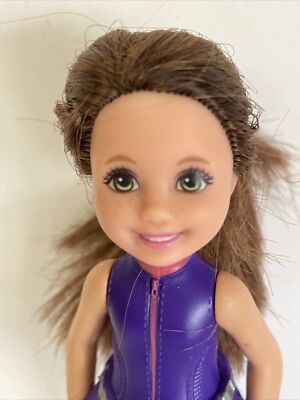 Spy Squad Junior Barbie Sister Chelsea Purple green eyes 5  doll DHF11