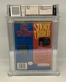 Short Order / Eggsplode WATA Graded 9.2 A (Nintendo NES) New, Factory Sealed