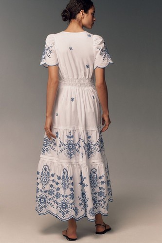 Anthropologie The Somerset Maxi Dress: Eyelet Edition Size XS - Picture 4 of 11