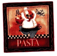 italian chef fabric applique iron on pasta not embroidered 3 inch 1pc