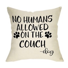 Couch Throw Pillow Cover Funny Sweet Words Dog Paws Holiday Gift for Dog Lover