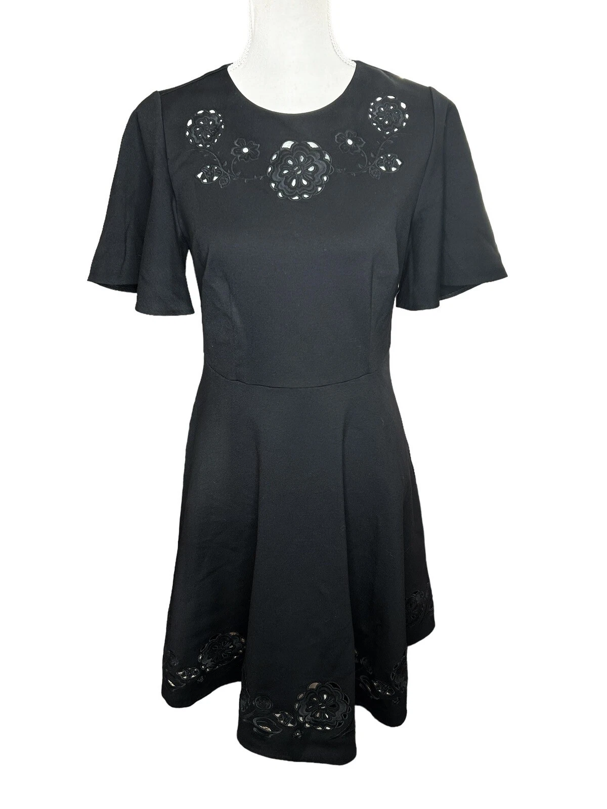 Abito ponte ricamato Kate Spade New York taglia 8 nuovo con etichette $298