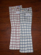 Kids 70s Original MANN Iron Pants Red/Blue Checkered Plaid 11 Regular Boys Girls