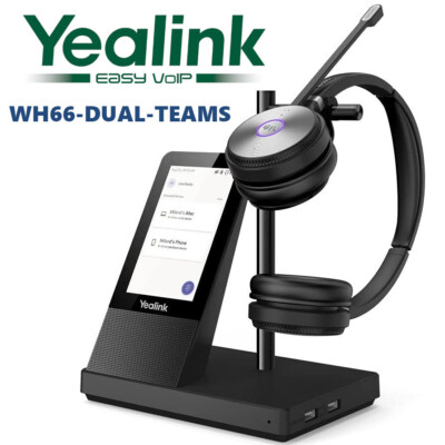 Yealink WH66 Dual DECT Wireless Headset Touch Screen WH66-DUAL-TEAMS