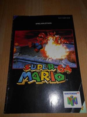 originale Nintendo 64 Spielanleitung von 1996 Super Mario