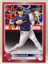 2022 Topps Update Series Luke Maile Mother’s Day Hot Pink #US326 /50 SSP