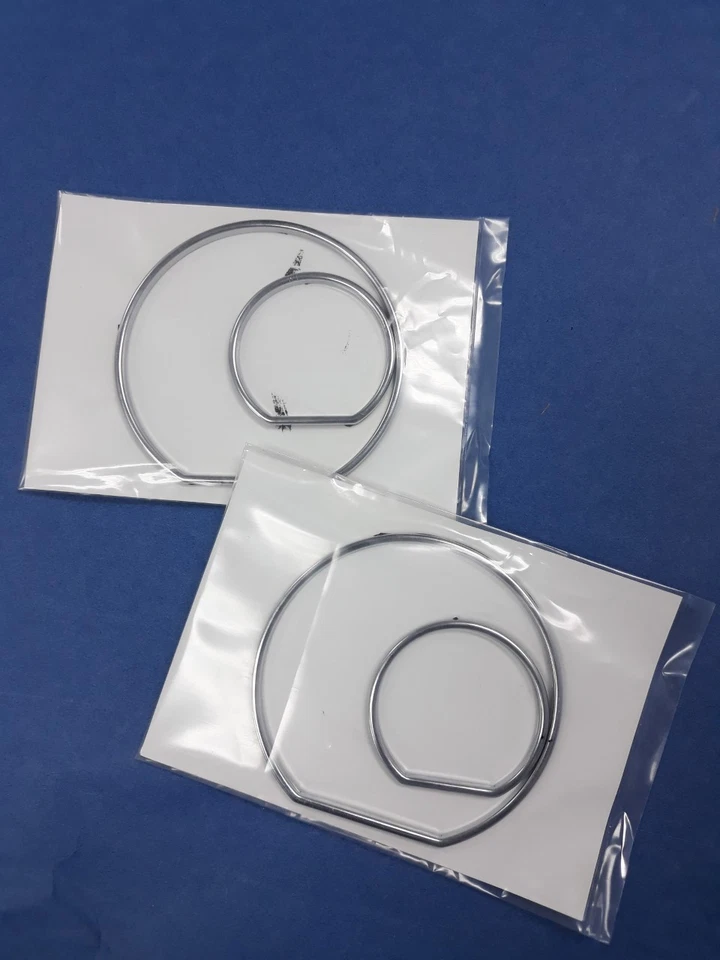 JUEGO DE ANILLOS CALIBRE RACIMO ACERO INOXIDABLE CROMADO PARA BMW E46 Z3 M3 1999-2005 Foto 3 de 4