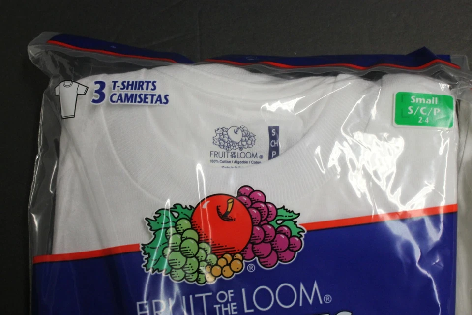 3 Pack of Fruit of the Loom Boys' Cotton T-Shirt -XLarge 14-16 T White H-59-64" - Image 2 of 4