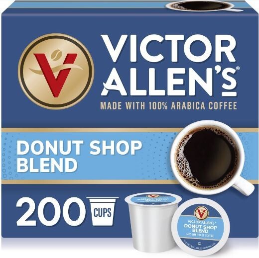 Victor Allen Donut Shop, K cup, Single Serve Medium Roast, 200 - Main Image