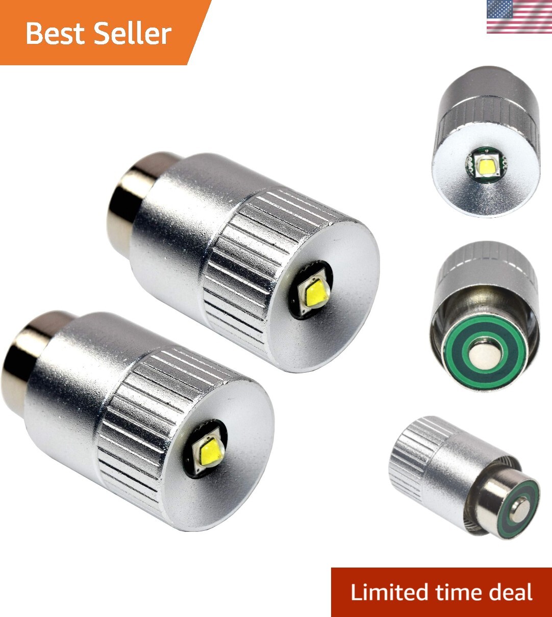2-Pack Ultra Bright 300Lm High Power 3W LED Upgrade Bulb Compatible with MagL...