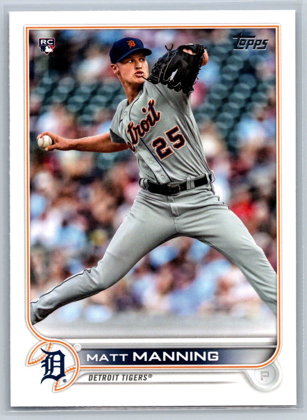 2022 Topps Series 1 Matt Manning Rookie Detroit Tigers RC #31