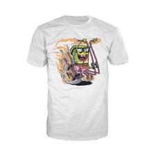 Image of SpongeBob SquarePants Comic Bike Official Men's T-Shirt (White)