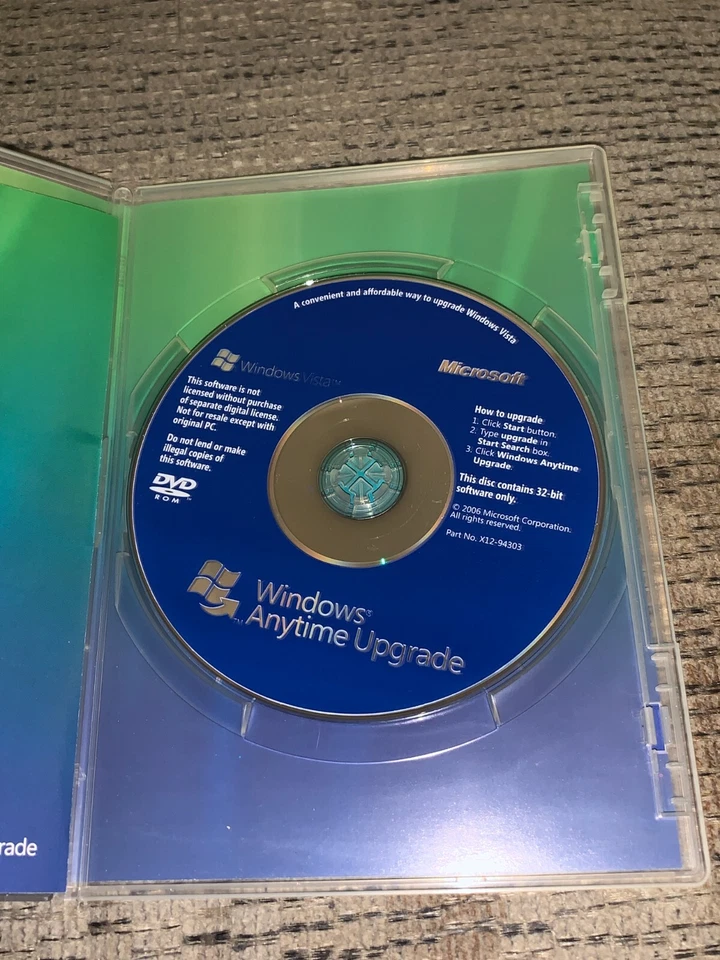 Microsoft Windows Vista Experience Anytime Upgrade DVD-ROM Disc 32-bit English - Image 3 of 4