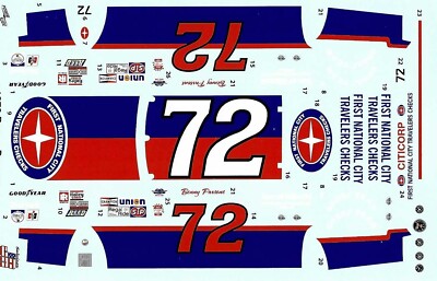 Powerslide #72 First National City Traveler Checks 1978 Benny Parsons decal