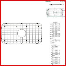 Serene Valley NLW2513C Sink Grid 25-1/8" x 12-7/8" Centered Drain