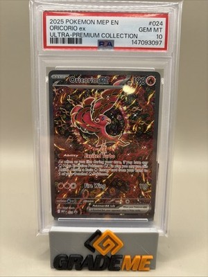 PSA 10 GEM Mint - Oricorio Ex #024 - Ultra Prem Collection