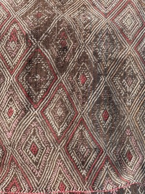 Auffälliger Distressed Handgefertigter Anatolischer Kelim Teppich aus der Türkei - 182 cm x 136 cm
