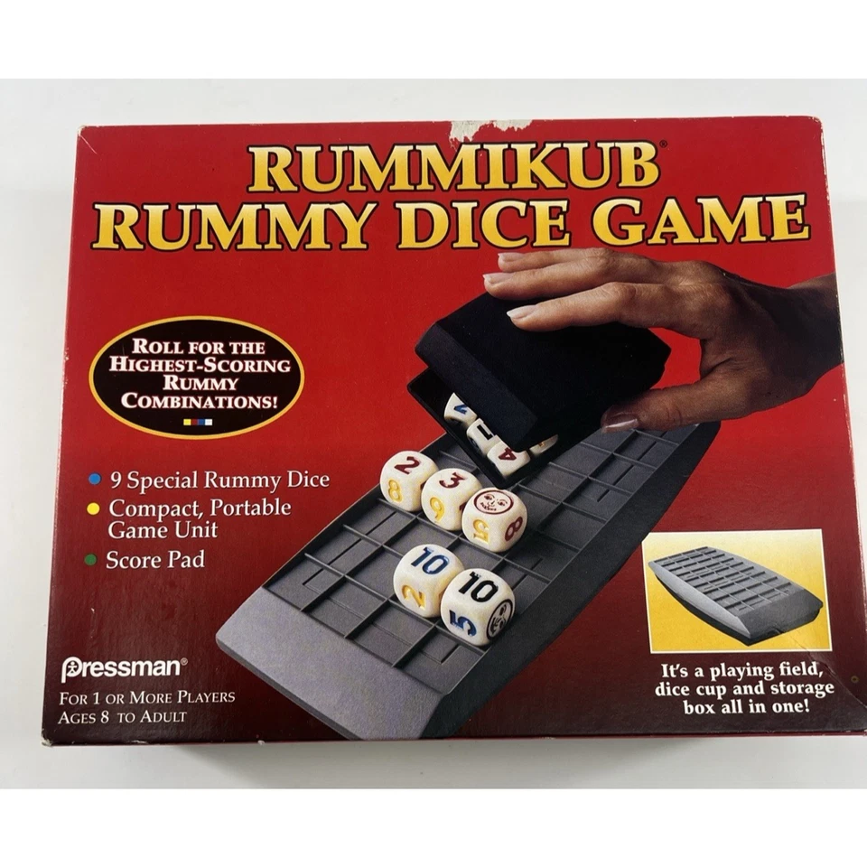 Rummikub Rummy Dice Game 1995 by Pressman Toy Corp Vintage QUICK SHIP - Image 2 of 4