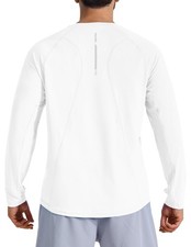 Men's Long Sleeve Sun Protection Swim Shirts UPF 50 Rash Guard Quick Dry Lig...