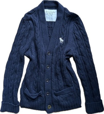 Abercrombie & Fitch Cardigan Größe L Navyblau Damen Pullover