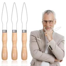 3Pcs Button Hook and Zipper Pull Helper, One Hand Button Assist Device Dressing