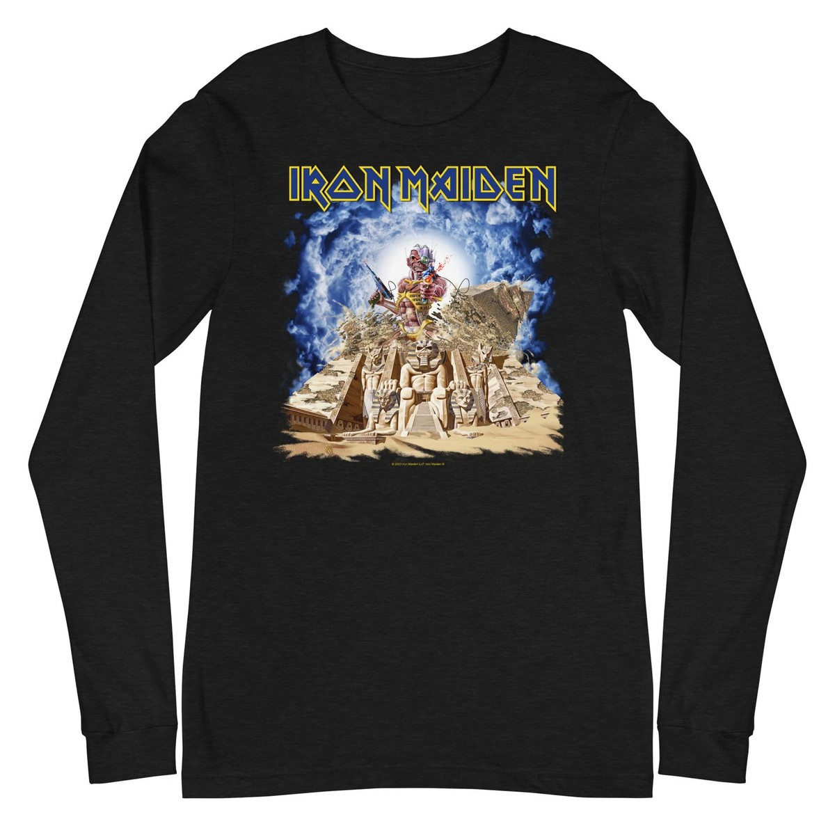 Iron Maiden Pharoh Eddie Mens Long Sleeve Shirt Black | eBay