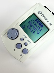 Sega Dreamcast VMU White HKT-7000 Tested Working Fresh Battery