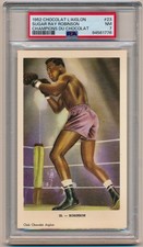 1952 L'Aiglon SUGAR RAY ROBINSON PSA 7 (0 HIGHER!) #23 Chocolat Boxing Card Cham