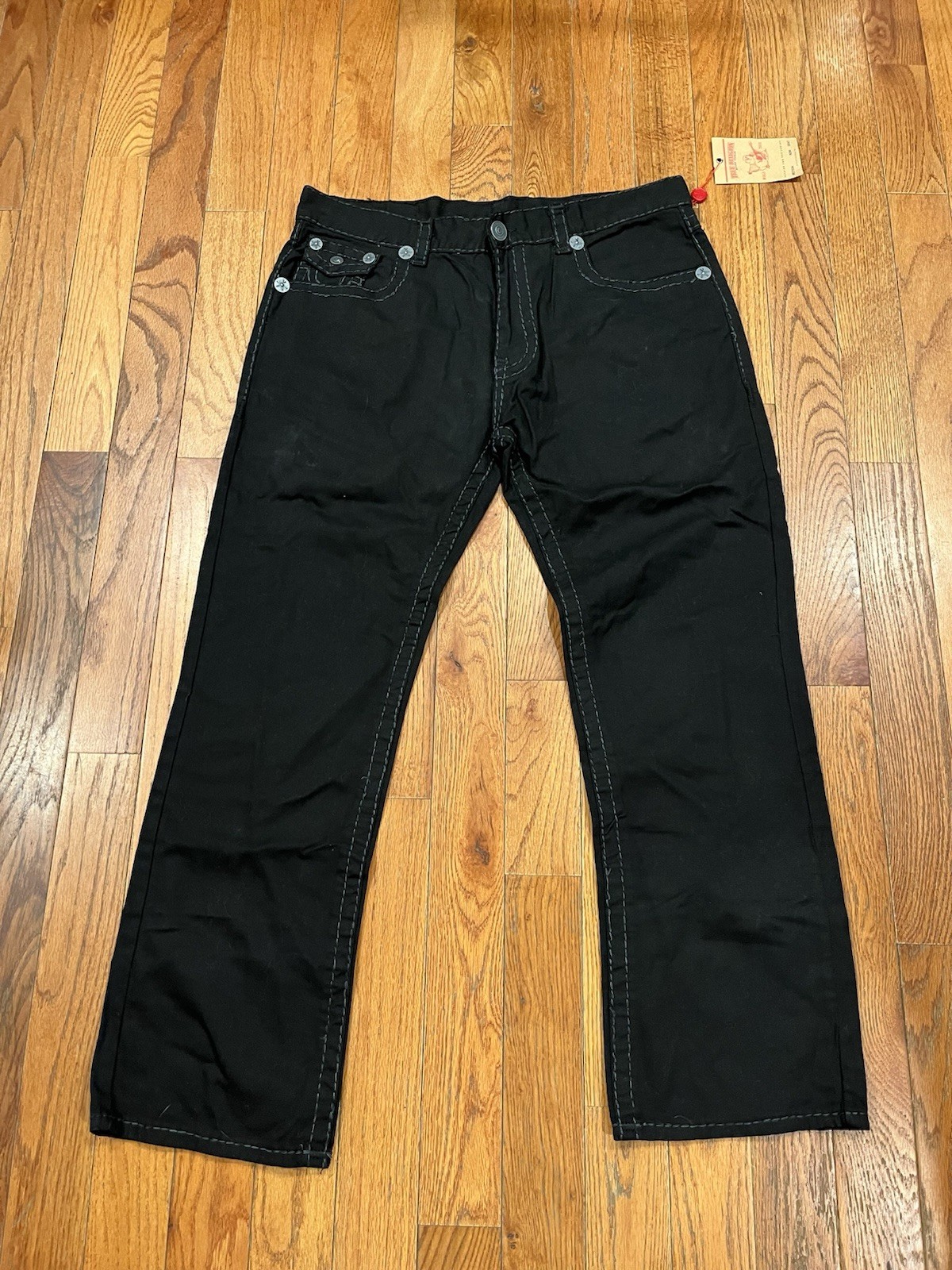 Vintage True Religion Jeans Ricky Super T Black Mens 42 MQ6859L27 Tag Deadstock thumbnail 4